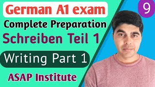 Goethe Zertifikat Schreiben  learn how to pass German A1 writing exam part1  German institute Pune [upl. by Ahsienad]