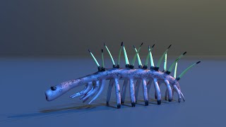 Hallucigenia  3D Art  Paleozoic  Cambrian [upl. by Lennod]