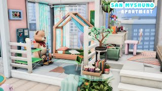 SINGLE MOM WITH TWINS TINY APARTMENT 1310 21 Chic Street San Myshuno 🌆 Sims 4 Speed Build NO CC [upl. by Sommer256]