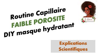 CHEVEUX FAIBLE POROSITE  DIY masque qui hydrate et adoucit  EXPLICATIONS SCIENTIFIQUES [upl. by Manning]