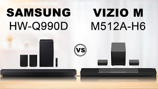 Samsung HW Q990 vs Vizio M Series M512a H6  Which soundbar is better Vizio or Samsung [upl. by Ahsotan13]