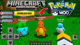 HOW TO DOWNLOAD AND PLAY POKEDROCK MOD IN MINECRAFT PE  FULL EXPLAIN IN HINDI [upl. by Luapnaes]