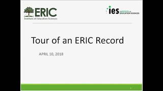 Tour of an ERIC Record [upl. by Man]