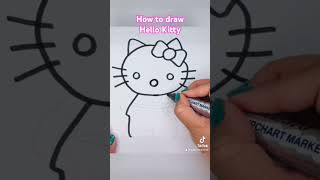 drawing art howtodraw hellokitty easydrawing drawingtutorial shorts viralvideo [upl. by Cinimod808]