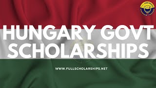 Stipendium Hungaricum Scholarship 20242025 Hungary Government Fully Funded Scholarships BSMSPHD [upl. by Aicercul585]