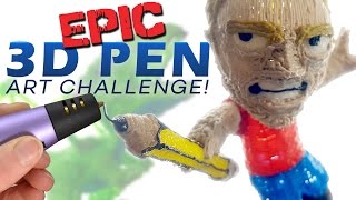 EPIC 3D PEN ART CHALLENGE [upl. by Ahsimaj]