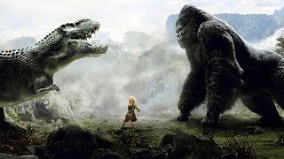 King Kong vs T Rex Fight Scene King Kong 2005 Movie CLIP 1080p 60 FPS HD [upl. by Atteuqahs230]