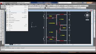 CARA MEMBUAT DENAH RUMAH DENGAN AUTOCAD [upl. by Oirobil]