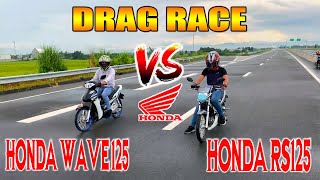 Honda Wave 125 vs Honda RS125  Drag Race [upl. by Branen]