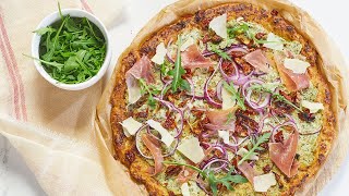 Rezept  Pizza verde mit Blumenkohl und italienischen Aromen  Colruyt [upl. by Nnyledam]