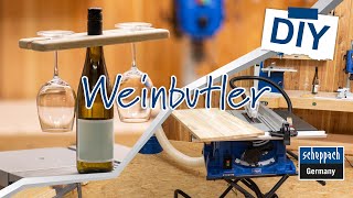 Wirf dein Restholz nicht weg mach stattdessen DAS daraus  Günstige Geschenkidee DIY Weinbutler [upl. by Ludie]