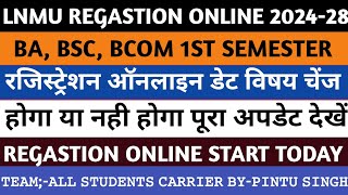 LNMU UG 1st semester Registration start  Session 202428 BA BSC BCOM online registration date [upl. by Haydon908]