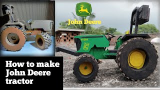 How to make John Deere tractor with cardboard [upl. by Ernald]