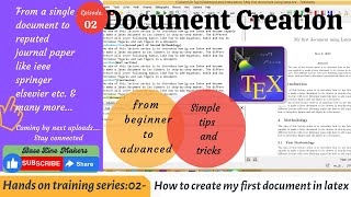 How to create my first document in LaTeX  Easy amp Simple way [upl. by Modeerf]