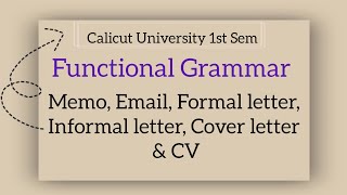 Calicut University 1st Sem Functional Grammar Important Short Essay amp Essay Questions [upl. by Rahab]