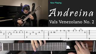 Andreina Vals Venezolano No2 by Antonio Lauro  Trinity Guitar Grade 8 Group B  Guitar Tab [upl. by Radmilla]