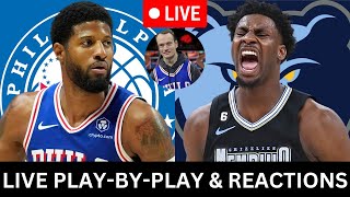 Philadelphia 76ers Vs Memphis Grizzlies Live PlayByPlay amp Reactions Sixers Grizzlies NBA [upl. by Kizzee]