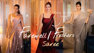 Ready to Wear Saree from Amazon Pre Stitched Saree for Farewell Freshers  Amazon Saree Haul 2024 [upl. by Lemmuela]