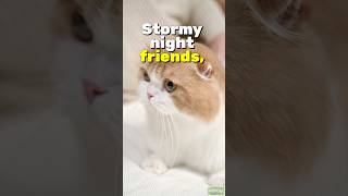 Stormy Night Friends 🐱🐶 doglover catlover animalstories animallover trendingshorts cats dog [upl. by Suivart]