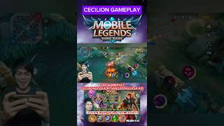 CECILION VS VALIR CECILION GAMEPLAY BEST BUILD CECILION MOBILE LEGENDSshorts [upl. by Tonry]