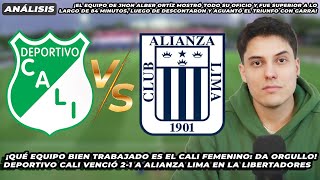 ¡Goles de García y Guerra Deportivo Cali venció 21 a Alianza Lima en la Copa Libertadores Femenina [upl. by Ronoc703]