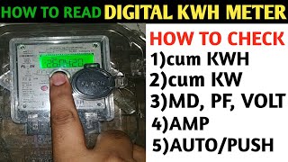 HOW TO CHECK DIGITAL ELECTRIC METER READINGKWH METER READING [upl. by Carie]