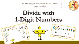 Divide with 1 digit numbers  Long Division  Grade 4 [upl. by Ahsenek]