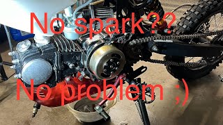 Installing the wiring harness and stator on SSR 125 Chinese pit bike 28 on Amazon [upl. by Bates]