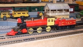 3 Beautiful OldTime LocosTrains Running  Part 1 Hornby Triang Rivarossi etc [upl. by Knowling120]