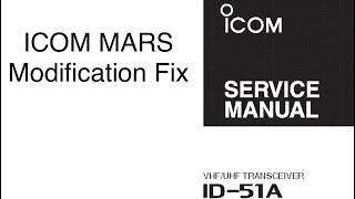 ICOM ID51A MARS mod fix If your Main and Quick buttons don’t work watch this I have the fix 4U [upl. by Thurlow]