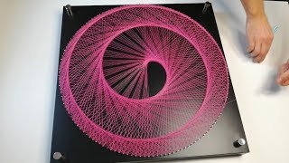 String art slow tutorial mandala spiral handmade DIY [upl. by Ecnerat]