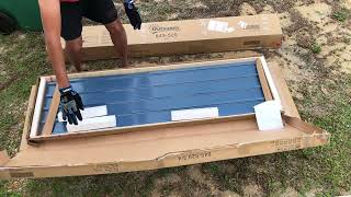 Unboxing Outsunny 11’ by 9’ Steel Outdoor Garden Shed [upl. by Kalfas487]