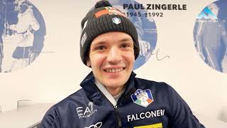 Biathlon  Intervista a Tommaso Giacomel dal podio di Ruhpolding alla tappa di Anterselva [upl. by Harday]