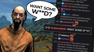 Skyrim but Twitch Chat Voices All NPCs Custom Mod [upl. by Sharline364]