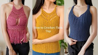 How to Crochet a Crop Top  Easy Crochet Top Tutorial [upl. by Aerdnna]