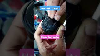 how to Refill and paste Foam of Pre inked Stamps diy art viral shorts [upl. by Vivica]