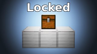 How to lock a chest in Minecraft Quick Tutorial [upl. by Jeffries917]