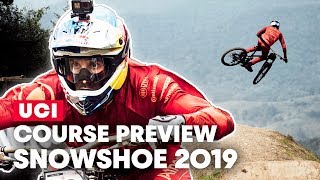 A Level Playing Field  Gee Atherton Course Preview UCI MTB World Cup Snowshoe 2019 [upl. by Mendez698]