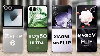 Xiaomi Mix Flip Vs Samsung Z Flip 6 Vs Moto Razr 50 Ultra Vs Honor Magic V Flip Specs Review [upl. by Mode368]