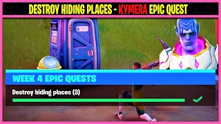 Destroy hiding places 3  Fortnite KYMERA Epic Quest [upl. by Noslrac]