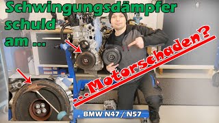 KurbelwellenSchwingungsdämpfer Riemenscheibe defekt am BMW N57  N47 E90 E91 E70 E71 F10 F11 [upl. by Renruojos942]