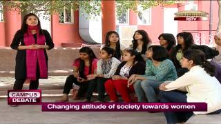 Campus Debate  Changing attitude of society towards women Lady Shri Ram College [upl. by Rorie841]