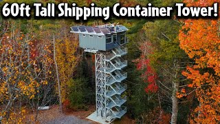 Off Grid 60ft tall Shipping Container Tower [upl. by Thielen]