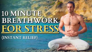 10 Minute Guided Breathwork For Stress amp Anxiety I Feel Calm and Focused [upl. by Simah]