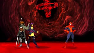 Marvel vs Capcom 2 SpiderMan Gambit and Psylocke arcade playthrough [upl. by Anselme]