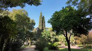 Seville Walking Tour  From Pabellon Real to Plaza de Espana  Garden Edition  Birds Trees People [upl. by Settera]