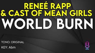 Reneé Rapp  World Burn  Karaoke Instrumental [upl. by Leirza]