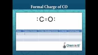 Formal Charge CO How to Determine the Formal Charge of Carbon Monoxide [upl. by Hteboj]