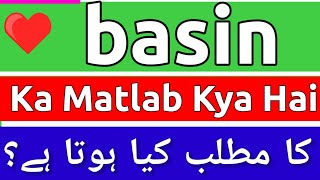 Basin Meaning In Urdu  Basin Ka Matlab Kya Hota Hai  Basin Ka Matlab  Basin Ka Meaning Kya Hai [upl. by Clevie]