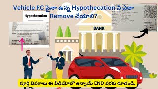 How to remove hypothecation from RC  Remove loan from rc  sniggyvehicleinfo  Prasad Godevar ai [upl. by Adil]